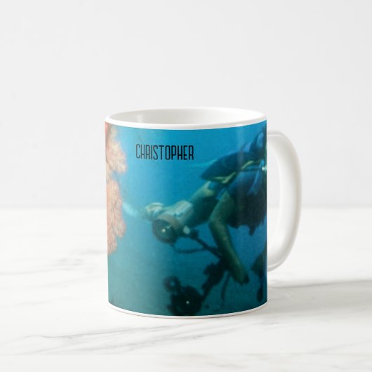 Scuba Diving Personalisiert Kaffeetasse (VorderseiteRechts)