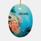 Scuba Diving Personalisiert Keramik Ornament (Vorne)