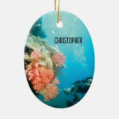 Scuba Diving Personalisiert Keramik Ornament (Hinten)