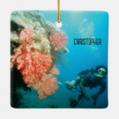 Scuba Diving Personalisiert Keramikornament (Rückseite)