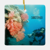 Scuba Diving Personalisiert Keramikornament (Vorderseite)