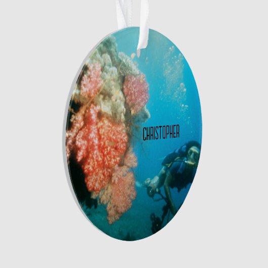 Scuba Diving Personalisiert Ornament (Vorderseite)