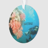 Scuba Diving Personalisiert Ornament (Vorderseite)