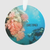 Scuba Diving Personalisiert Ornament (Vorderseite)
