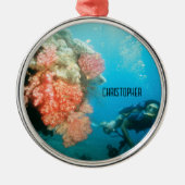 Scuba Diving Personalisiert Ornament Aus Metall (Vorne)