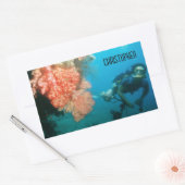 Scuba Diving Personalisiert Rechteckiger Aufkleber (Umschlag)