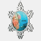 Scuba Diving Personalisiert Schneeflocken Zinn-Ornament (Rechts)