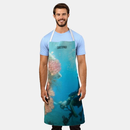 Scuba Diving Personalisiert Schürze (Getragen)
