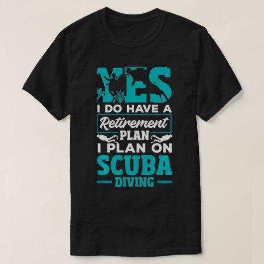 Scuba Diving Plan Funny Remüde Diver T-Shirt (Design vorne)