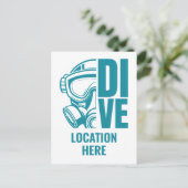 Scuba Diving Postkarte (Stehend Vorderseite)