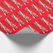 SCUBA DIVING RED SYMBOL FLAGPATTERN GESCHENKPAPIER (Ecke)