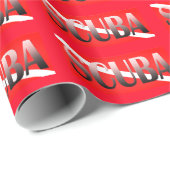 SCUBA DIVING RED SYMBOL FLAGPATTERN GESCHENKPAPIER (Rolleneckpunkt)