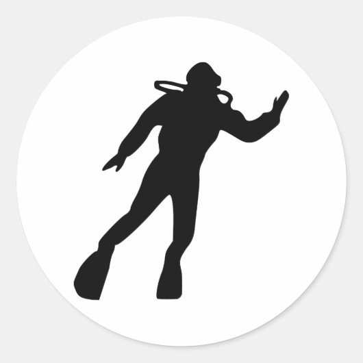 Scuba Diving Runder Aufkleber (Vorderseite)
