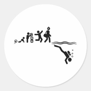 Scuba Diving Runder Aufkleber