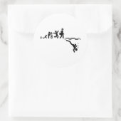 Scuba Diving Runder Aufkleber (Tasche)