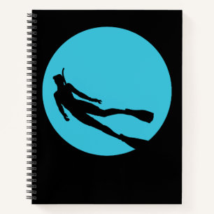 Scuba Diving Silhouette Notizblock