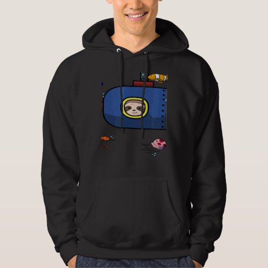 Scuba Diving Snorkeling Sloth Lazy Tired Dive Slee Hoodie (Vorderseite)