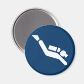 Scuba Diving Symbol Magnet (Vorderseite/Rückseite)