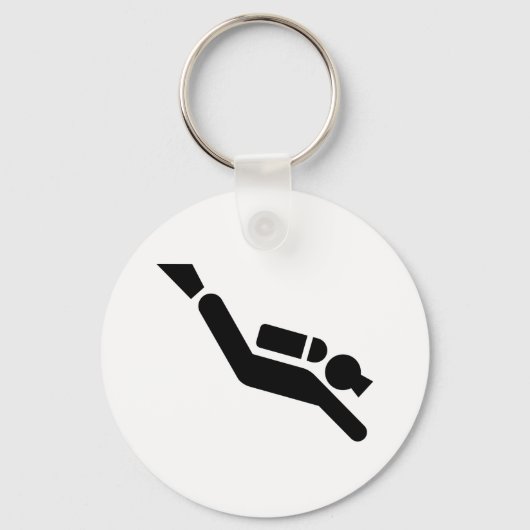 Scuba Diving Symbol Schlüsselanhänger (Vorderseite)