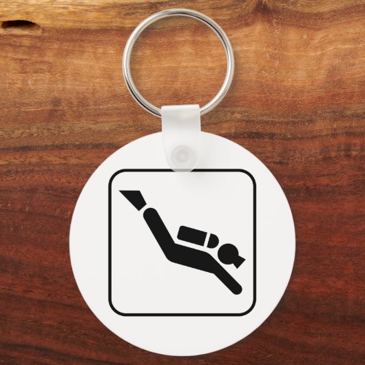 Scuba Diving Symbol Schlüsselanhänger (Vorderseite)