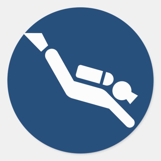 Scuba Diving Symbol Sticker (Vorderseite)