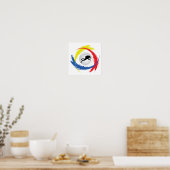 Scuba Diving Tricolor Emblem Poster (Küche)