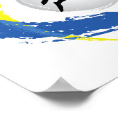Scuba Diving Tricolor Emblem Poster (Ecke)