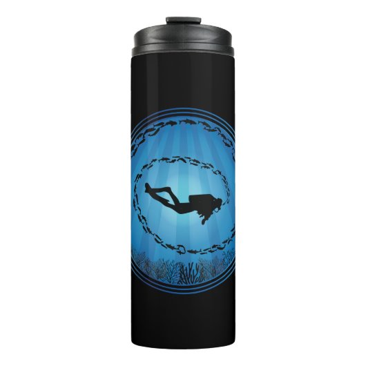 Scuba Diving Umgeben Thermosbecher (Vorderseite)