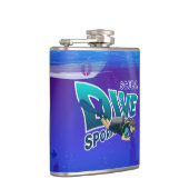 Scuba Diving | Vinyl umhüllt Flachmann (Rechts)