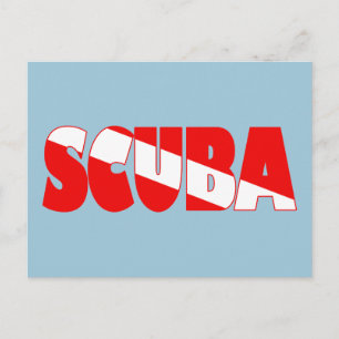 Scuba (Englisch) Postkarte