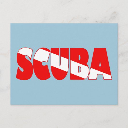 Scuba (Englisch) Postkarte (Vorderseite)