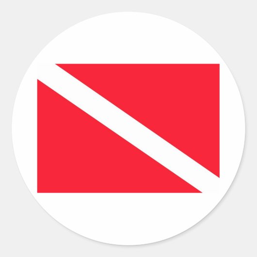 SCUBA-Flag - Anpassbar Runder Aufkleber (Vorderseite)