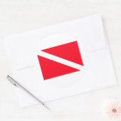 SCUBA-Flag - Anpassbar Runder Aufkleber (Umschlag)