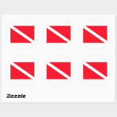 SCUBA-Flag - Anpassbar Runder Aufkleber (Blatt)