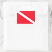 SCUBA-Flag - Anpassbar Runder Aufkleber (Tasche)