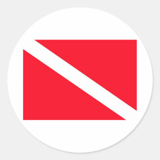 SCUBA-Flag - Anpassbar Runder Aufkleber