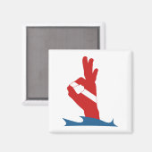 Scuba Flag OK-Zeichen Magnet (Vorderseite/Rückseite)
