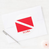 SCUBA-Flag Runder Aufkleber (Umschlag)
