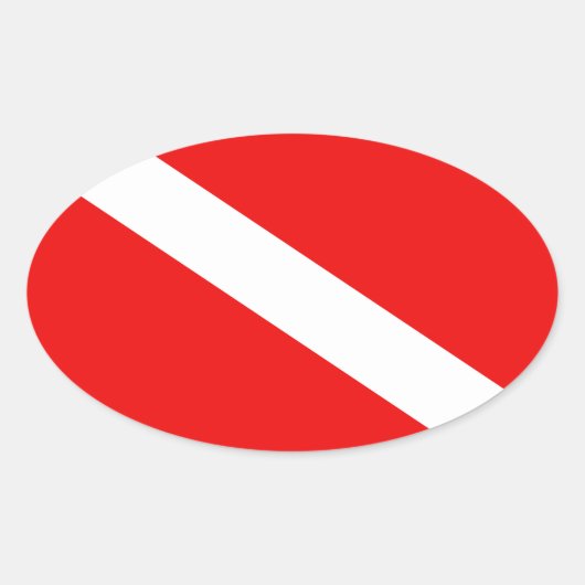 Scuba-Flagge Ovaler Aufkleber (Vorderseite)