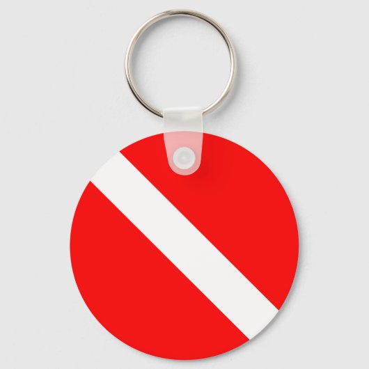 SCUBA für die klassische Flagge für Taucher Schlüsselanhänger (Vorderseite)