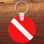 SCUBA für die klassische Flagge für Taucher Schlüsselanhänger (Vorderseite)