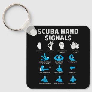 Scuba Hand signalisiert Sprachtauchsignaturen Tauc Schlüsselanhänger