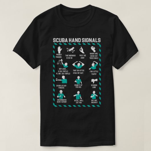 Scuba Hand signalisiert Team Diver Hand Sign Funny T-Shirt (Design vorne)