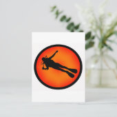 SCUBA IN DUSK POSTKARTE (Stehend Vorderseite)