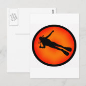 SCUBA IN DUSK POSTKARTE (Vorne/Hinten)