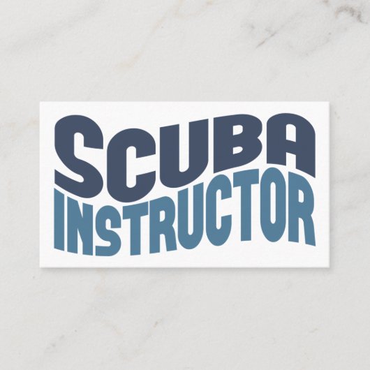 Scuba Instructor Business Cards Visitenkarte (Vorderseite)