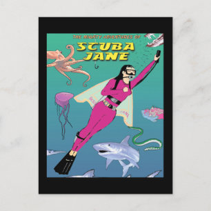 Scuba Jane Postcard Postkarte