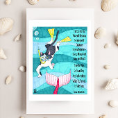 Scuba Kitty Inspiration Postcard Postkarte