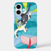 Scuba Kitty Phone Case (Rückseite)