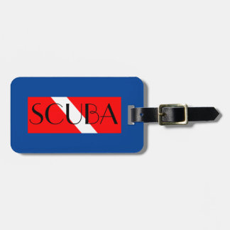 SCUBA LUGGAGE TAG TAG DIVING RED FLAG / NITROX bla Gepäckanhänger